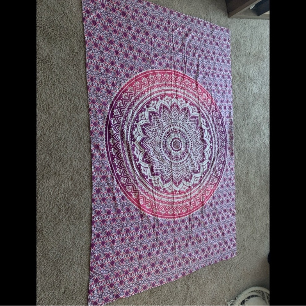 Pink and purple tapestry